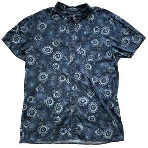 O’Neill  Short Sleeve Button Up Floral Geometric Shirt XL